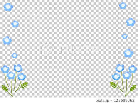 Gentle watercolor nemophila frame illustration Gentle watercolor nemophila frame illustration 125689362