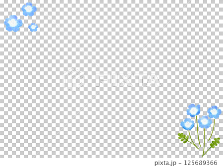 柔和的水彩粉蝶花框架插圖 125689366