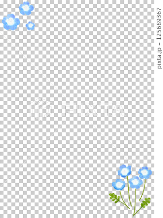 柔和的水彩粉蝶花框架插圖 125689367