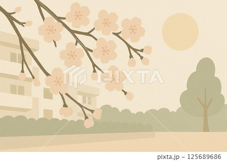 桜の光景 – 16のスタイルで描く春のひととき 125689686