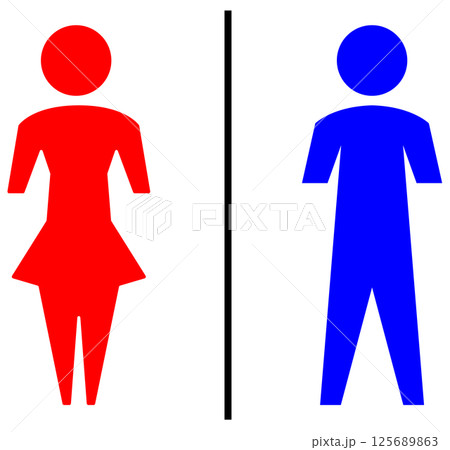 トイレマーク　案内　アイコン 125689863