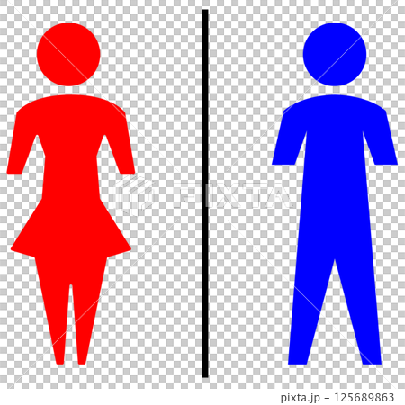 廁所標誌、指南、圖標 125689863