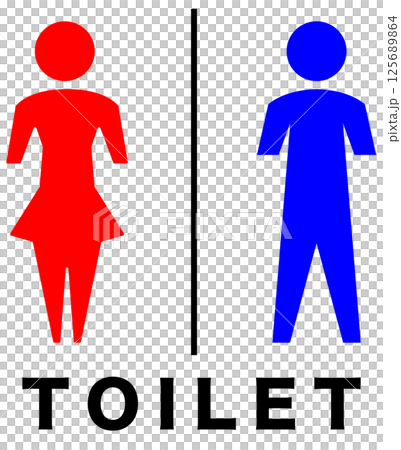 Toilet sign, guide, icon 125689864