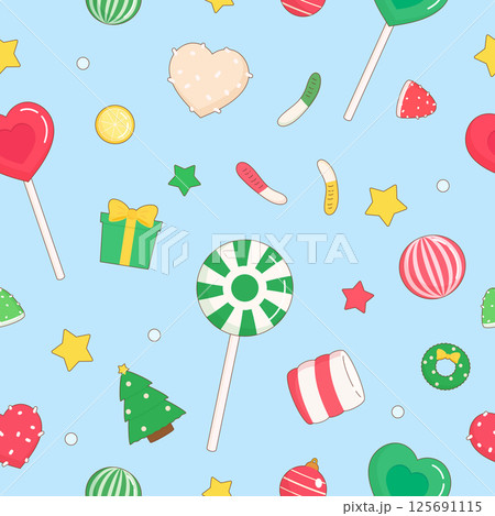 christmas candy party pattern 125691115