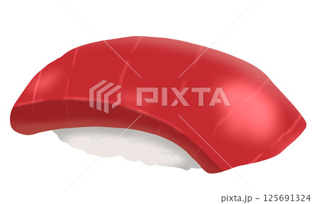 マグロのお寿司のイラスト 125691324