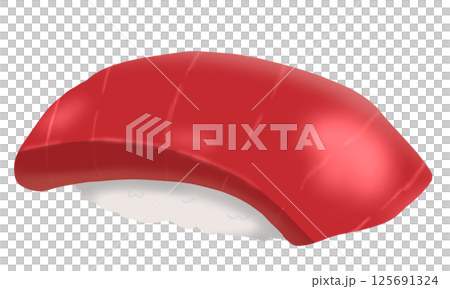 マグロのお寿司のイラスト 125691324