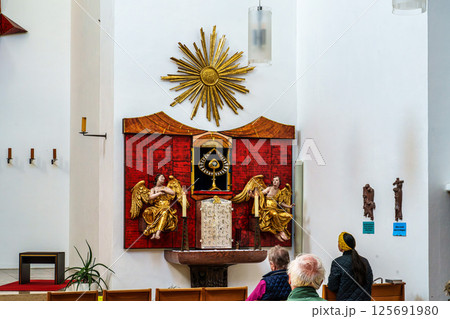 Interior of the Votiv church in Passau, Germany. 125691980