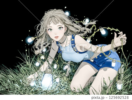 ホタルの妖精のイラスト素材 125692528