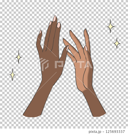 綺麗な手のイラスト　スキンケア 125693337