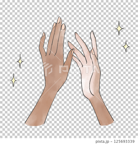 美麗的手插畫皮膚護理 美麗的手插畫皮膚護理 125693339