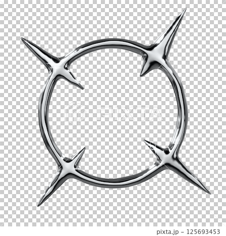 Chrome 閃亮星形圖示（透明 PNG） 125693453