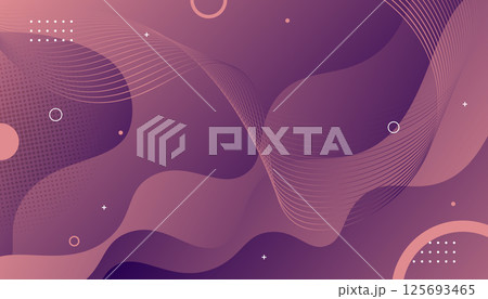 Abstract Purple Gradient Background with Wave Patterns 125693465