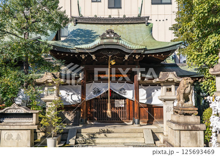 隼神社（梛神社境内）拝殿　病気平癒の神　京都市中京区壬生梛ノ宮町 125693469