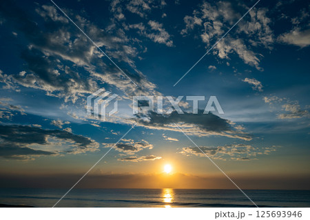 Aerial view sunset sky,Nature beautiful light sunset or sunrise over sea surface,Colorful sunset sky with clouds and waves in the ocean,Wide angle sea background Aerial view sunset sky,Nature beautiful light sunset or sunrise over sea surface,Colorful sunset sky with clouds and waves in the ocean,Wide angle sea background 125693946