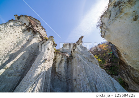 「青森県」仏ヶ浦の風景　佐井村 125694228