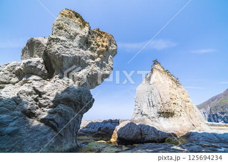 「青森県」仏ヶ浦の風景　佐井村 125694234