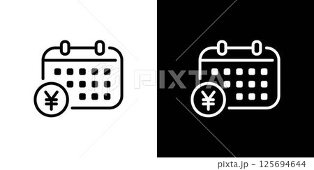 サブスクリプションのラインアイコン 125694644