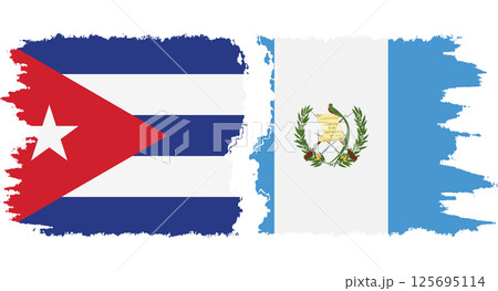 Guatemala and Cuba grunge flags connection vector Guatemala and Cuba grunge flags connection vector 125695114