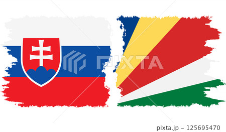 Seychelles and Slovakia grunge flags connection vector Seychelles and Slovakia grunge flags connection vector 125695470