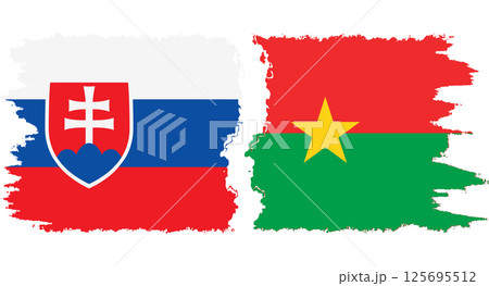 Burkina Faso and Slovakia grunge flags connection vector Burkina Faso and Slovakia grunge flags connection vector 125695512