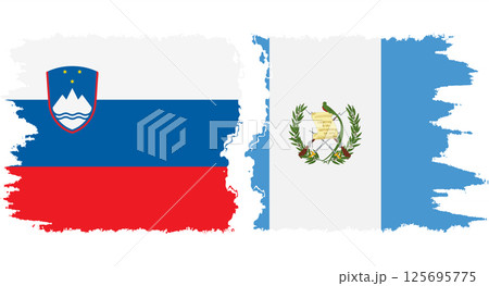 Guatemala and Slovenia grunge flags connection vector Guatemala and Slovenia grunge flags connection vector 125695775