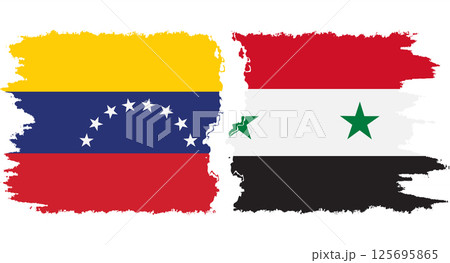Syria and Venezuela grunge flags connection vector Syria and Venezuela grunge flags connection vector 125695865