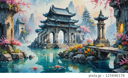 古風な城 125696176