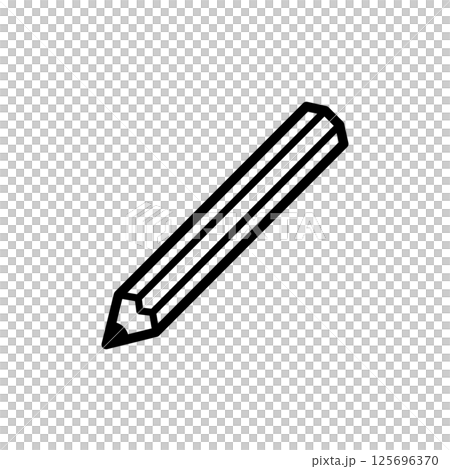 Simple and cute pencil icon Simple and cute pencil icon 125696370