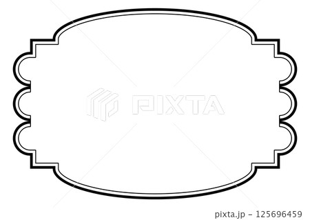 シンプルで使いやすい黒線フレーム 125696459