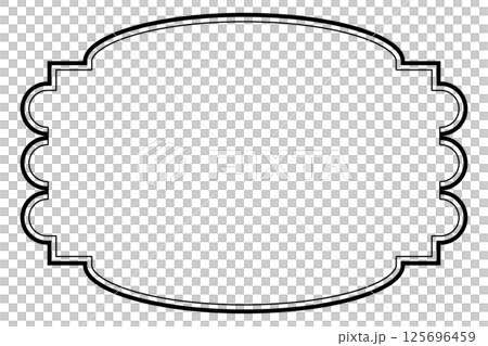 シンプルで使いやすい黒線フレーム 125696459