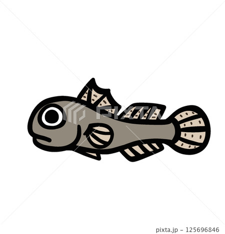 シンプルなハゼのイラスト 125696846