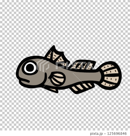 シンプルなハゼのイラスト 125696846
