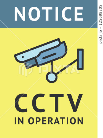 CCTV banner, video surveillance poster, security camera icon, vector illustration CCTV banner, video surveillance poster, security camera icon, vector illustration 125698205