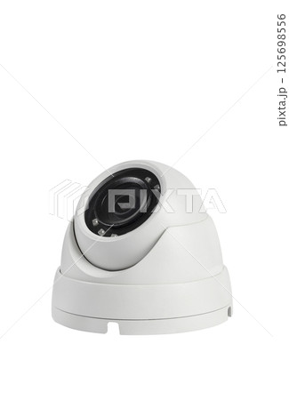 Surveillance cameras, cctv cameras isolated on white background close up. home security system concept 125698556