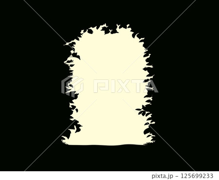 Vector droving frame. Door from leaves 125699233