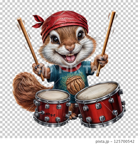 Squirrel drummer 125700542