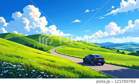 高原　ドライブ 125700769