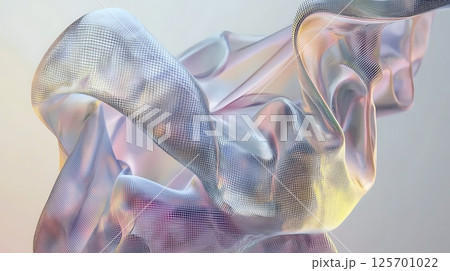 A piece of fabric with a pattern of squares and circles 125701022