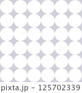 Seamless geometric vector pattern, simple white circles on soft gray background 125702339