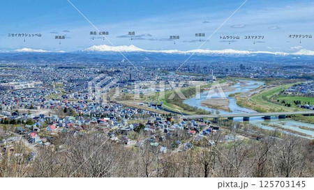 北海道旭川市嵐山展望台からの風景 北海道旭川市嵐山展望台からの風景 125703145