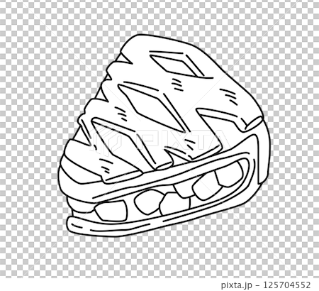 アナログなアップルパイのイラスト（線画） 125704552