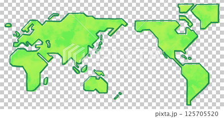 手繪世界地圖（向量） 125705520