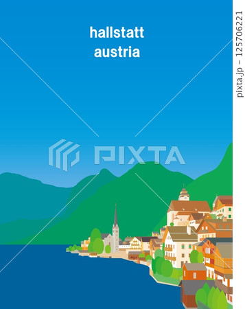 ハルシュタット　hallstatt　ザルツカンマーグート　salzkammergut　オーストリア　 125706221
