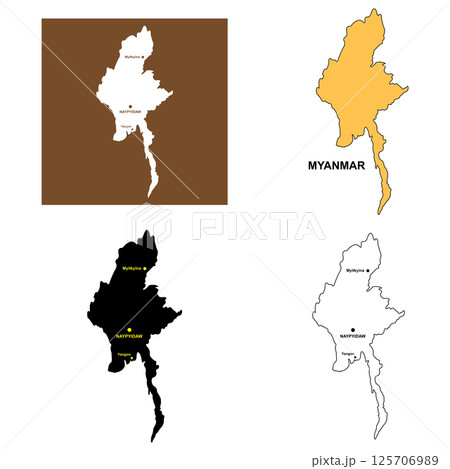 Myanmar country map 125706989