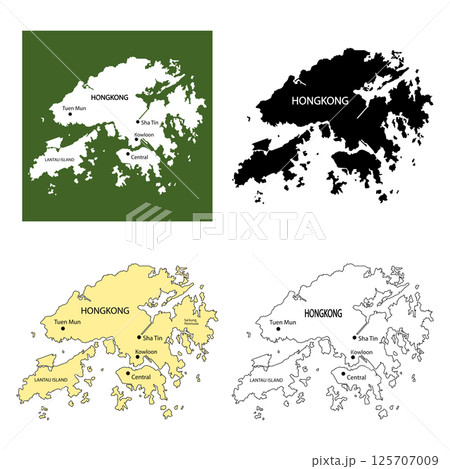 map of hong kong region 125707009