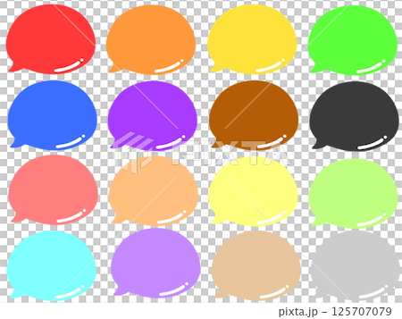 Colorful round speech bubbles 125707079