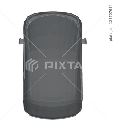 Vector illustration of gray polygonal small car. City car polygonal. Blank compact car template for branding or advertising. Food delivery car. 3D Vector illustration of gray polygonal small car. City car polygonal. Blank compact car template for branding or advertising. Food delivery car. 3D 125707634