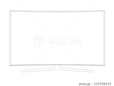 TV contour vector illustration. Icon for design. Easily editable 125709555