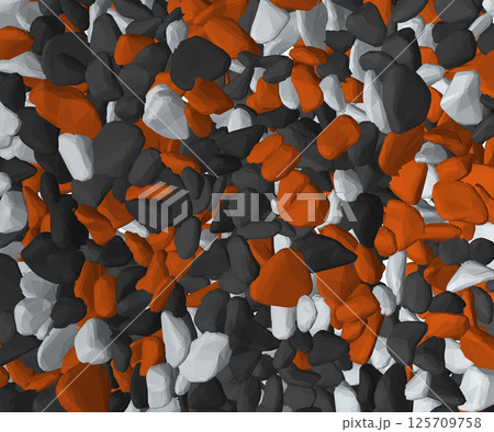 Background with many polygonal stones. Vector illustration. 3D. 125709758