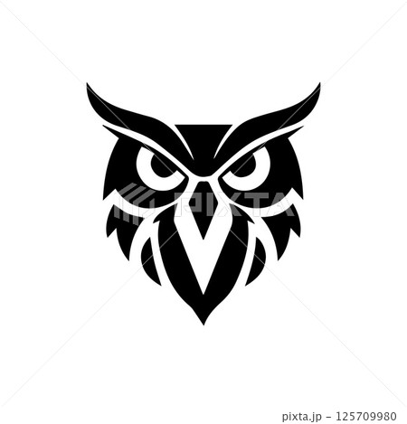 Owl logo and symbol illustration 125709980
